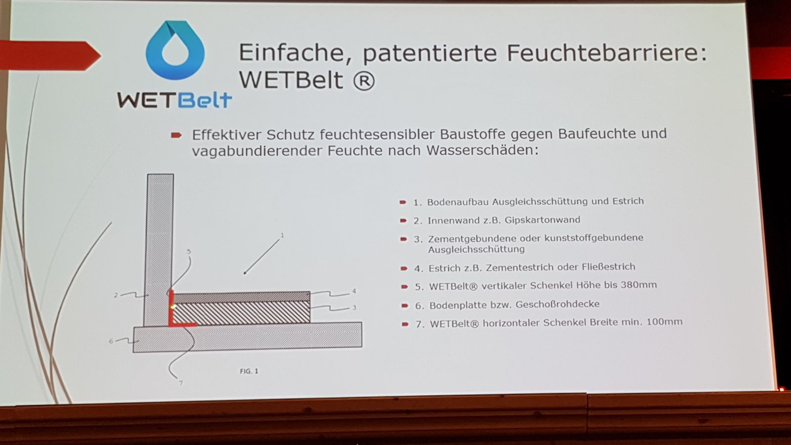 Vorstellung WETBelt&reg; Bauschaden Forum Rotach-Egern 2018